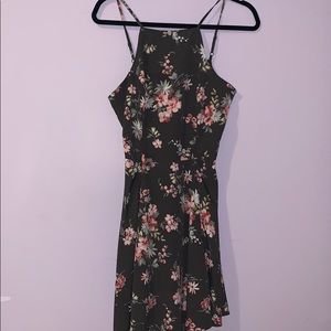 Grey Floral Dress